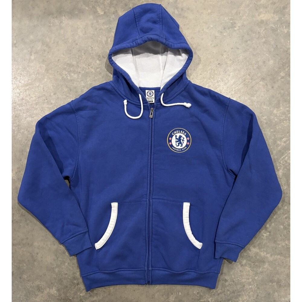 Chelsea Football Club Official Merchandise Full Zip Hoodie Blue Men's Large